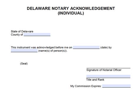 Notary Acknowledgement Template Tutore Org Master Of Documents Vrogue