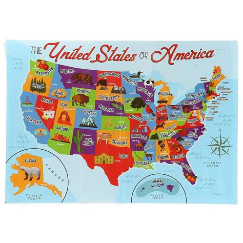 United States Map Usa Poster 36 Quot X24 Quot Wall Maps Posters Cool