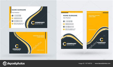 id card design landscape  power point template