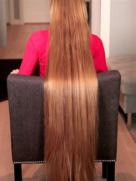 Very long hair cut to short! VIDEO - Perfect super silky long hair - RealRapunzels