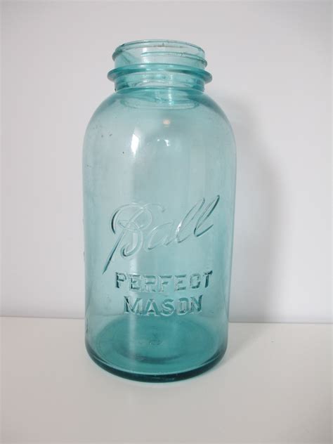 Blue Ball Perfect Mason Jar Vintage 1923 1933 Half Gallon Etsy