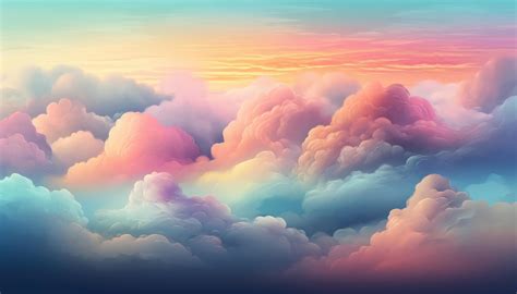 Soft Colorful Clouds Background With Generative Ai 22563142 Stock Photo