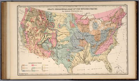 Geological Map Of The United States David Rumsey Historical Map