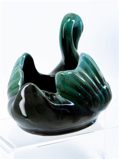 Bmp Swan Planter Blue Mountain Pottery Swan Vase Vintage Etsy