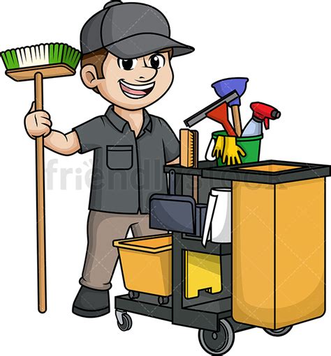 Janitor Clipart 2000000 Cool Cliparts Stock Vector