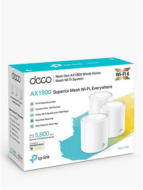 Tp Link Deco X20 Whole Home Mesh Wi Fi System With Built In Antivirus