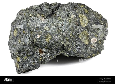 Diamond Bearing Natural Rough Kimberlite From South Africa Isolated On