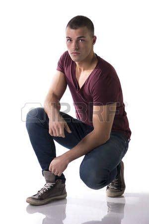 Crouching Caucasian Stock Photos Images Royalty Free Crouching