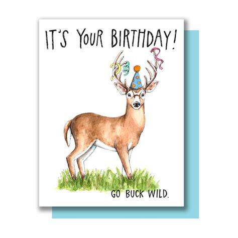 Happy Birthday Deer Hunter Funny Psychicmasa