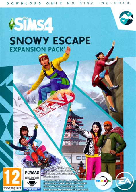 The Sims 4 Snowy Escape 2020 Windows Box Cover Art Mobygames