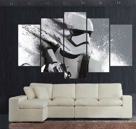 New star arts & crafts co., ltd. 5 panel HD printed painting Stormtrooper Star Wars Movie ...