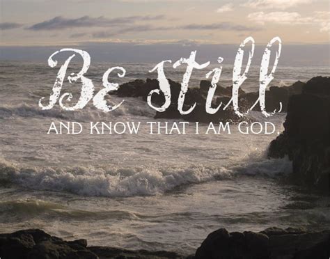 Be Still And Know That I Am God Psalm 46 10 KJV Calm Ocean Sunset Scene
