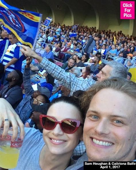 Co Stars Of Outlander Sam Heughan And Caitriona Balfe Caught Together