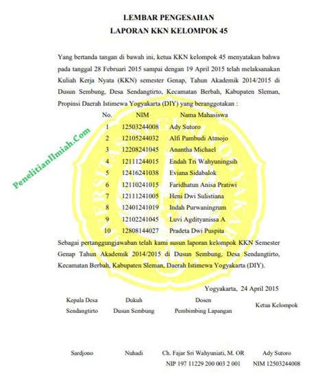 Lembar pengesahan menjadi salah satu objek pokok dalam pembuatan berbagai keperluan karya tulis. 10 Contoh Lembar Pengesahan Proposal/Makalah/KTI/Skripsi ...