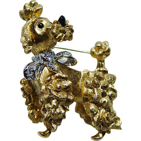 CARTIER Diamond Poodle Brooch MOVABLE 18K Gold HEAVY 19.8gr Estate Jewelry | Poodle jewelry ...