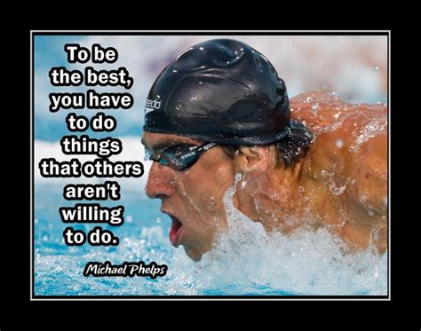 Rare Phelps ‘to Be The Best Quote Poster Unique Downloadable Swimmer