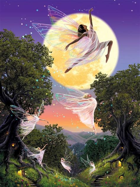 Dance Of The Moon Fairy Art Print By Mgl Meiklejohn Graphics Licensing