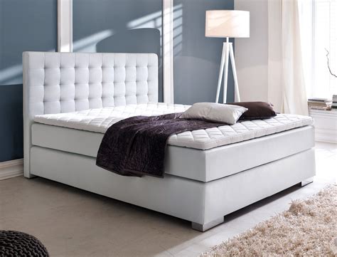 Bis zu 30% reduziert boxspringbett 160x200 cm online kaufen bei otto › große auswahl top service top marken ratenkauf & kauf auf rechnung möglich › jetzt bestellen! Boxspringbett Job weiß Varianten Box Bonnell Komfortbett ...