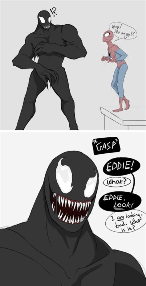 venom meets spider man