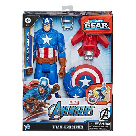 marvel avengers titan hero series blast gear captain america action figure