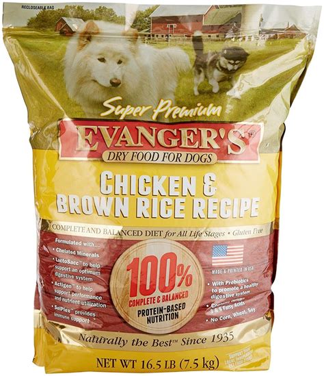 Evangers Super Premium Dog Food Chicken With Brown Rice 165 Lbs