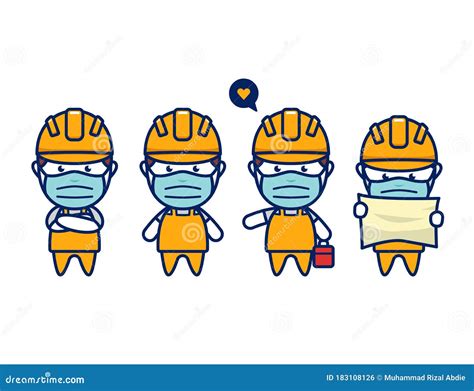 Cute Chibi Kawaii Characters Profession Set Doctors Cartoon Vector