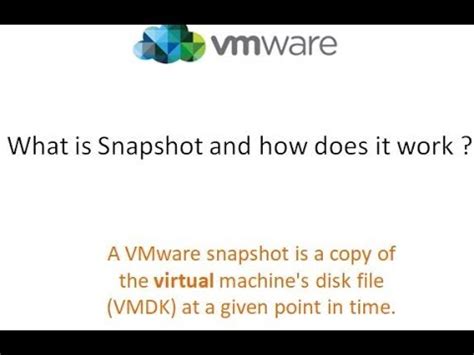 Vmware Snapshot And How Does It Works Youtube
