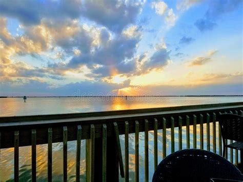 Yellow Sunset Beach Paradise Brown Sandy Dramatic Ocean Blue Sky Cloud