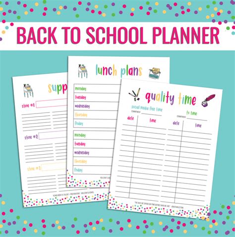 Free Back To School Planner Printable 247 Moms