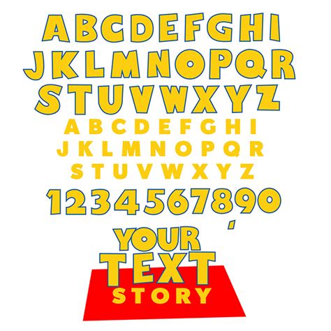 Toy Story Font Svg Toy Story Full Alphabet Numbers And Symbols 720