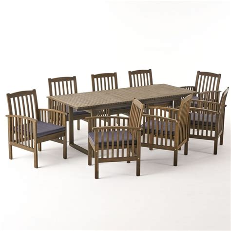 Shop Sorrento Outdoor 8 Seater Expandable Acacia Wood Dining Set By