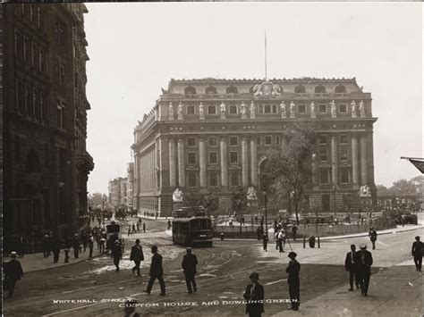 Whitehall Street Customs House And Bowling Green New York City 1920