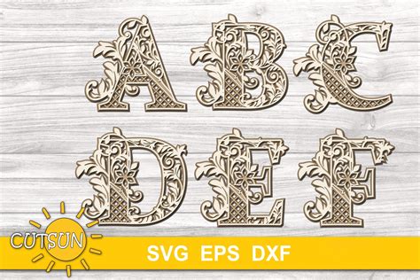 3d Alphabet Layered Mandala Svg Bundle 26 Letters So Fontsy