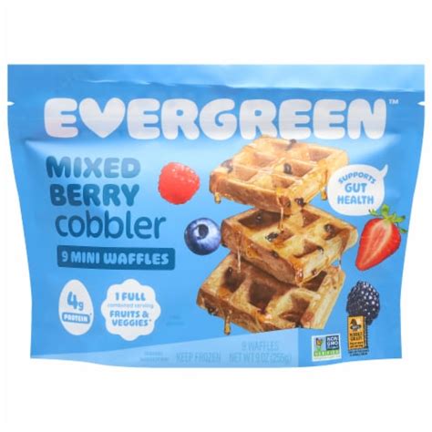 Evergreen™ Mixed Berry And Almond Frozen Mini Waffles 9 Ct 9 Oz Kroger
