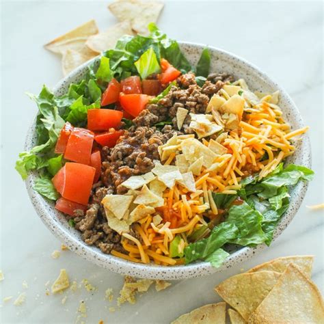 Beef Taco Salad With Cheddar Catalina Dressing Acme Markets