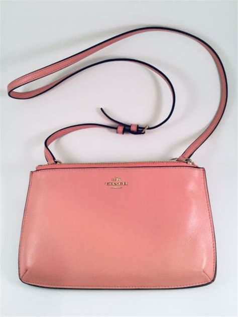 Coach Blush Pink Crossbody Purse Pebble Leather Handbag Impink 57135e