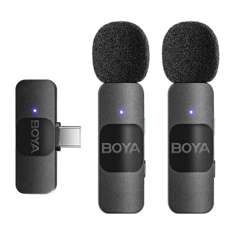 Boya By V20 Dual Wireless Lavalier Microphone For Android Usb C Paras