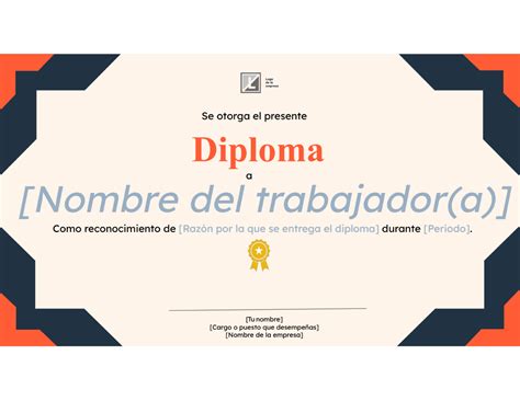 Diploma De Reconocimiento Laboral Plantilla Gratuita En Powerpoint