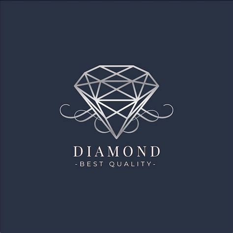 Modelo De Logotipo Lindo Diamante Vetor Premium