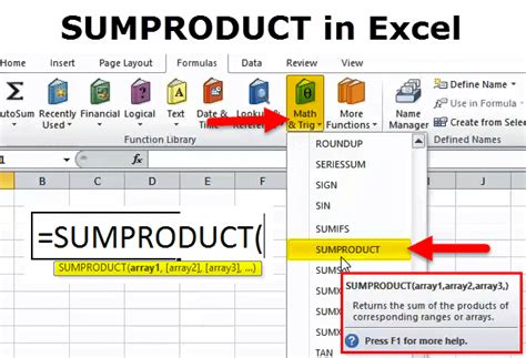 Sumproduct In Excel Formulaexamples How To Use Sumproduct