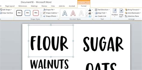 But before you can get started with designing, you need the template. How to Make Custom Font Pantry Labels in Microsoft Word ...