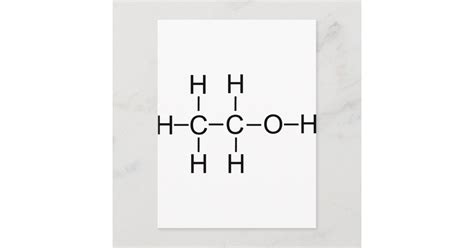 Alcohol Chemical Formula Postcard Zazzle