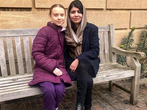 Dear brothers and sisters, do remember one thing. Greta Thunberg trifft Friedensnobelpreisträgerin Malala ...