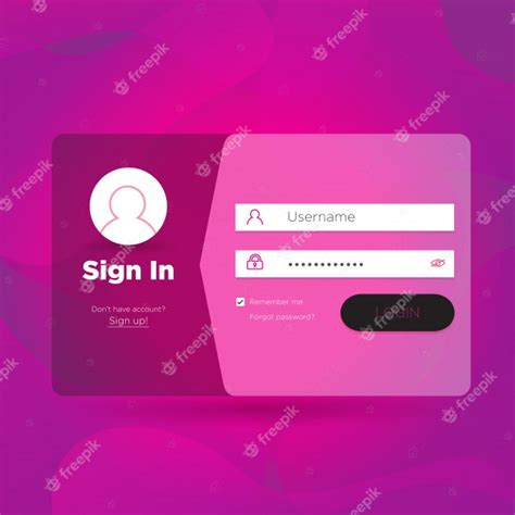 Flat Login User Interface Vector Premium Download