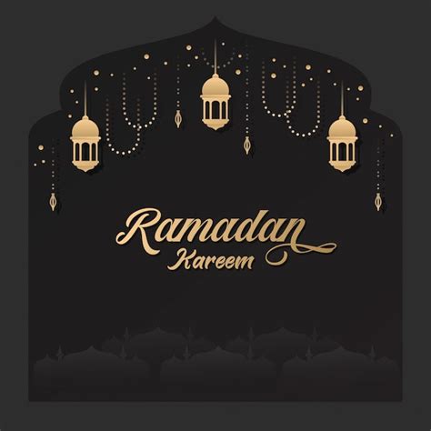 Design De Plano De Fundo Ramadhan Kareem Vetor Premium