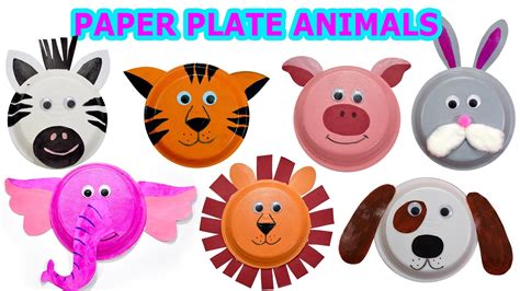 How To Create Cute Animals Using Paper Plates Animal Crafts For Kids