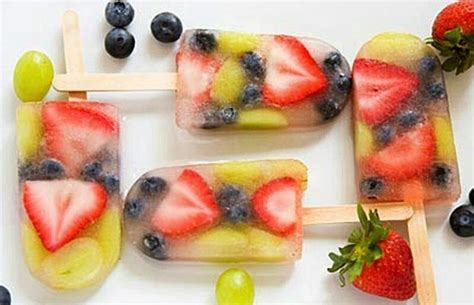 Paletas De Hielo Con Frutas Mezcladas🍓🍋🍇 Frozen Fruit Frozen Treats