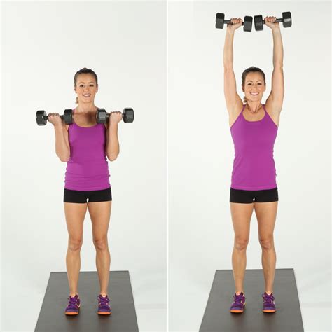 Bicep Curl To Overhead Press Best Dumbbell Arm Exercises Popsugar