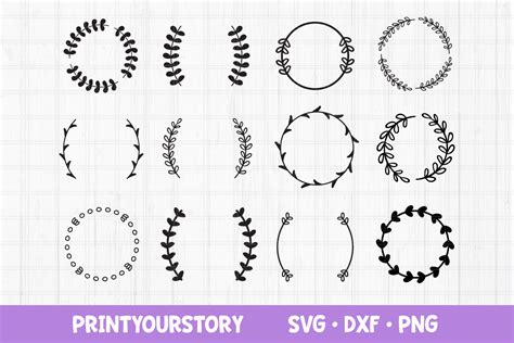Monogram Svg Files For Cricut Wreath Svg Frame Svg Bundle