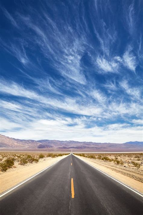 Endless Desert Road Travel Concept Stock Image Image Of Destination